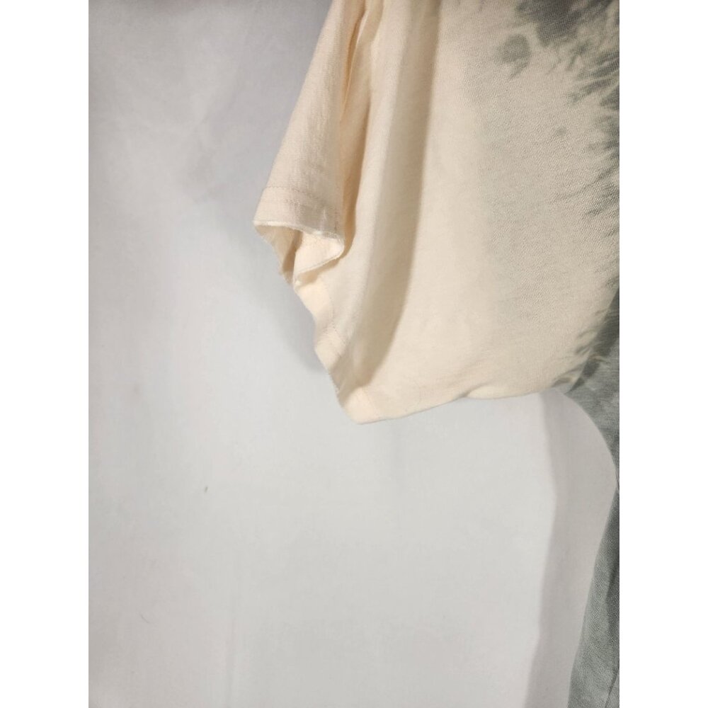 NWOT POL Womens Plus Top Batwing Lagen look Tie dye Cream/Gray 2X - Picture 2 of 7